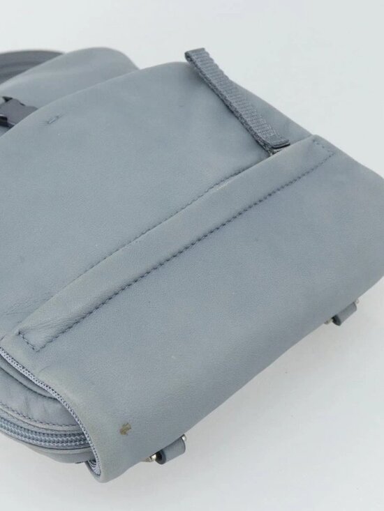 PRADA Backpack Leather Light Blue Silver Auth BA12406A main image 8